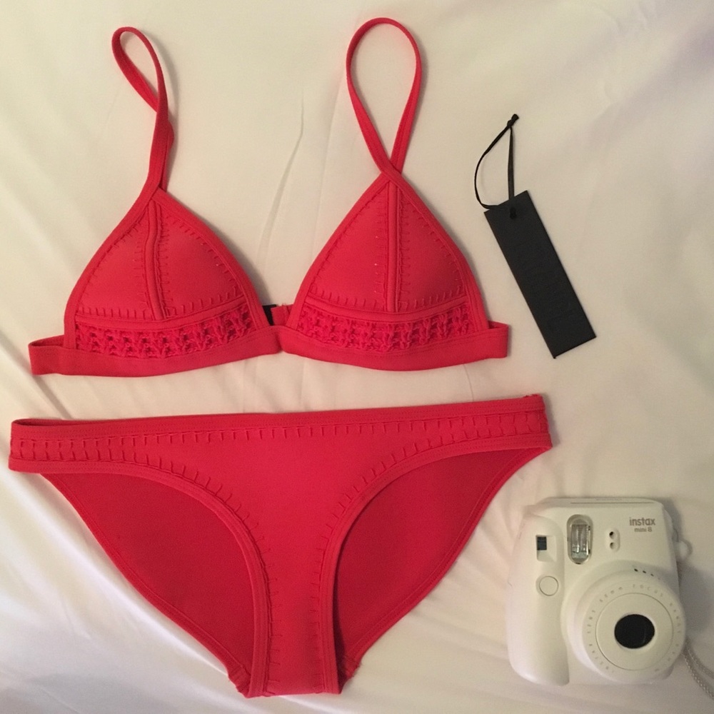 Triangl Swimwear Red Velvet in XS